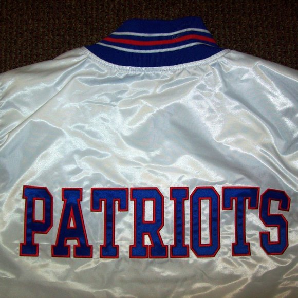 NEW ENGLAND PATRIOTS Starter WHITE & BLUE Jacket 3X 4X 5X - Picture 11 of 12